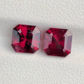 Fancy Cut Rhodolite Garnet Pair